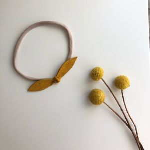 Mustard Yellow Tie Bow